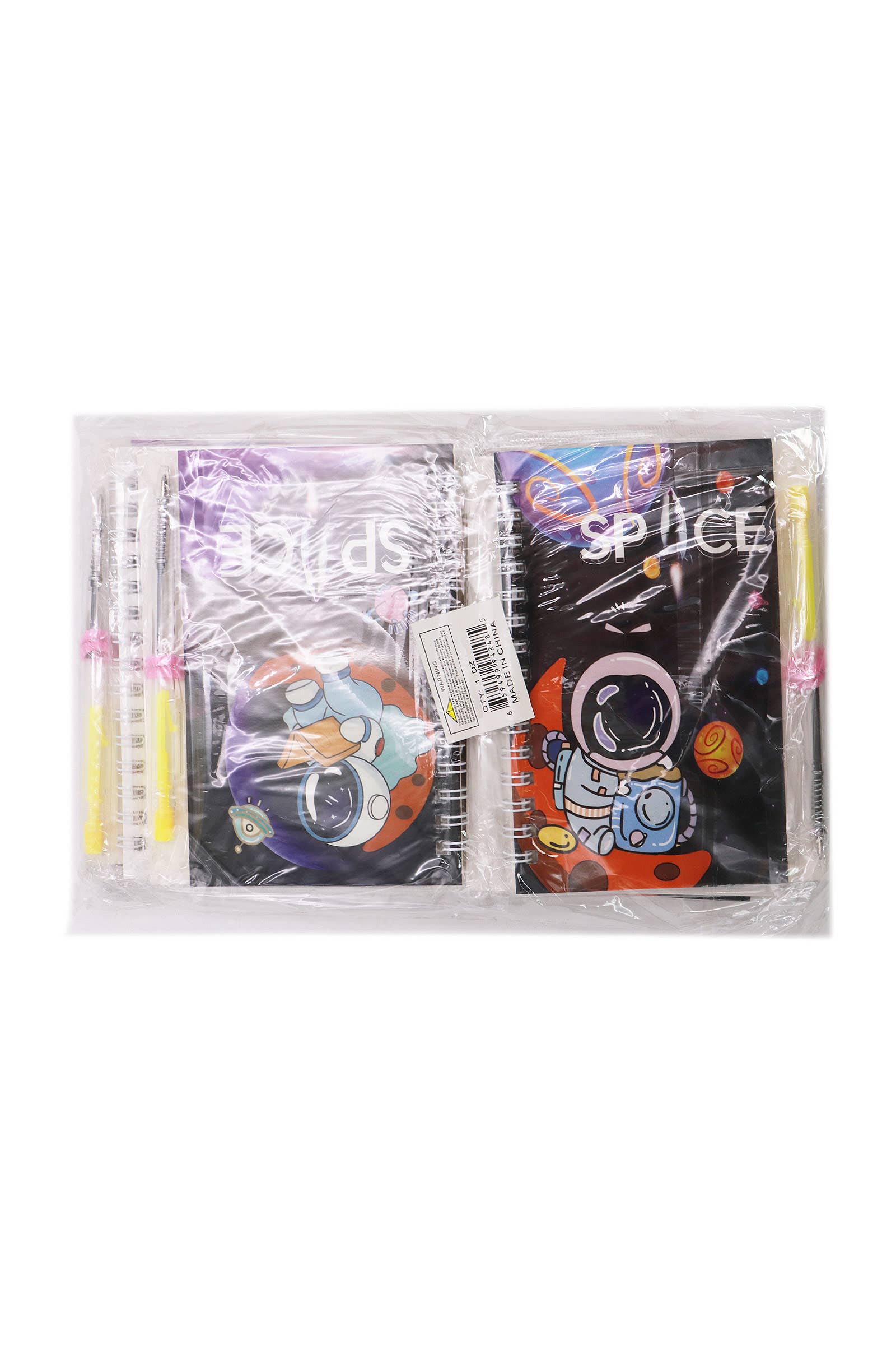 Astronaut Outer Spaceman Black 50-page Notebook With Pen