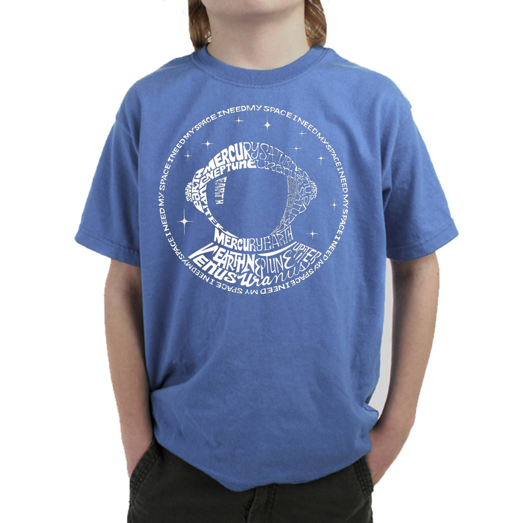 Boy's Word Art T-shirt - I Need My Space Astronaut