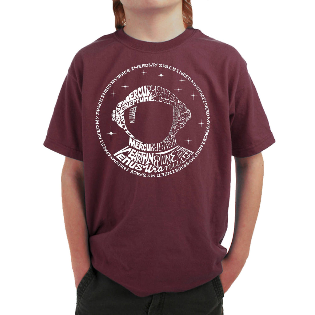 Boy's Word Art T-shirt - I Need My Space Astronaut