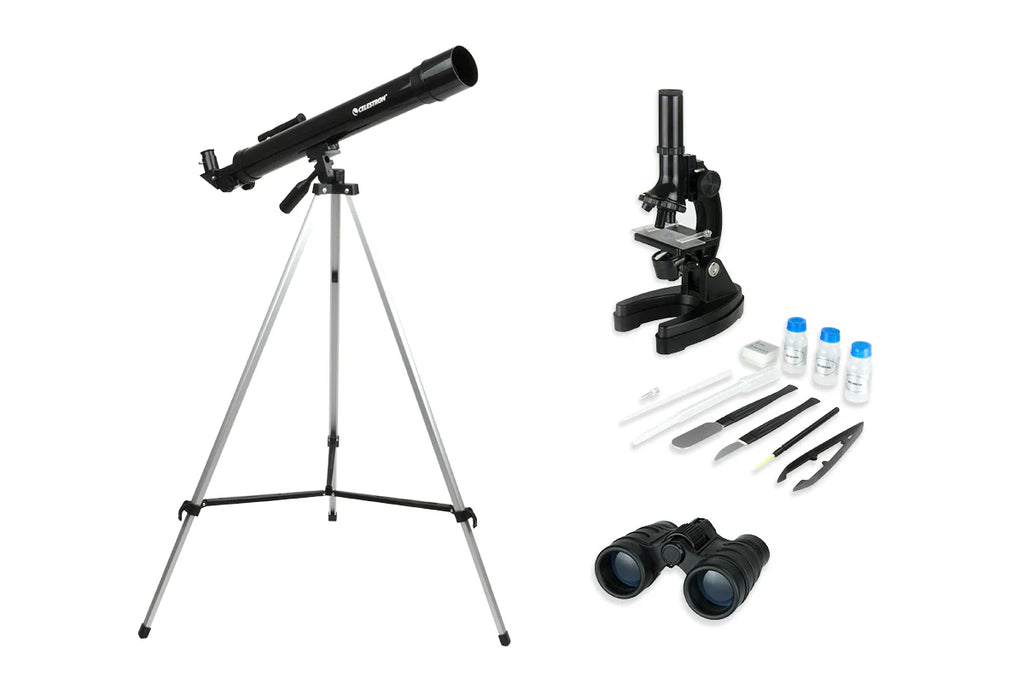 Telescope Microscope & Binoculars Science Kit