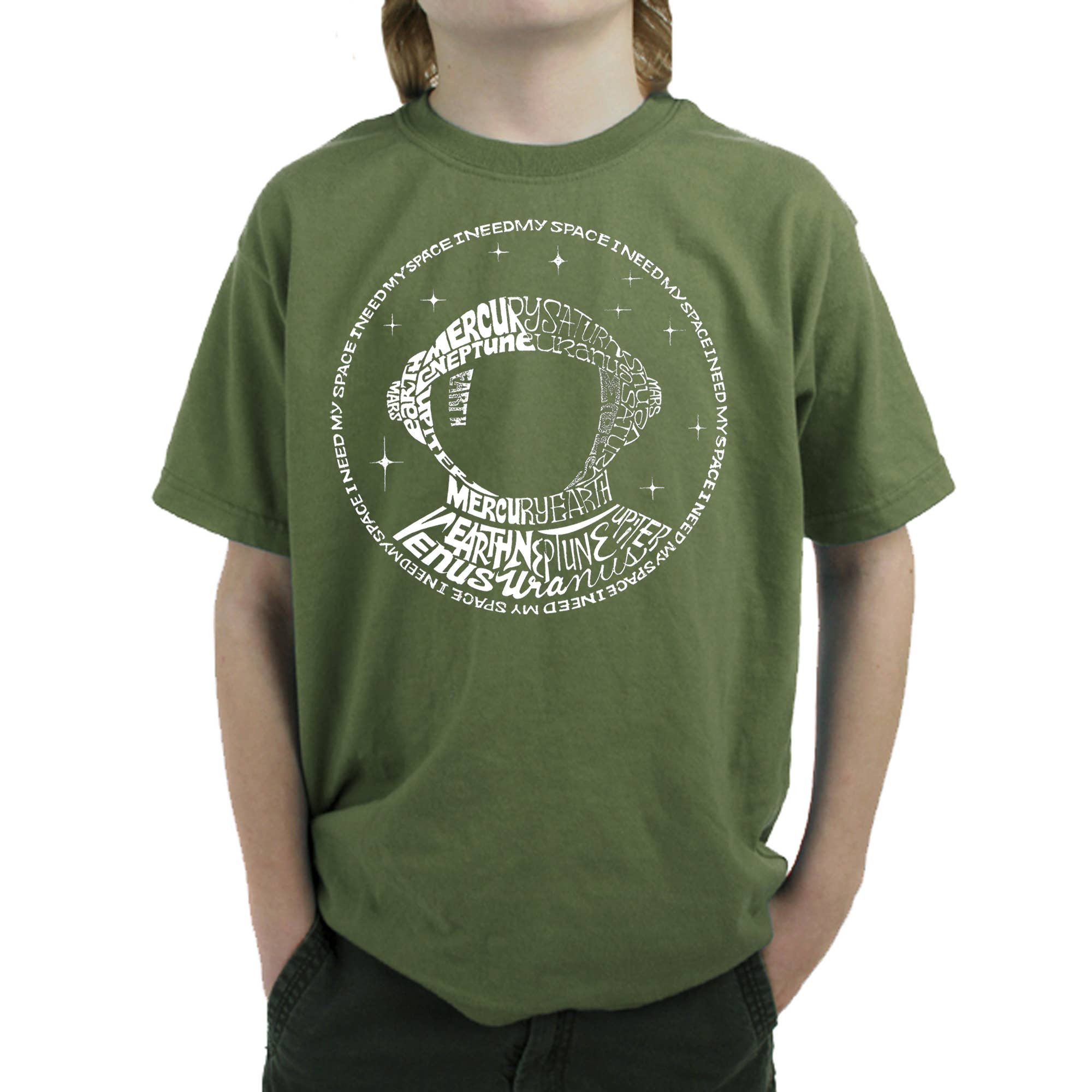 Boy's Word Art T-shirt - I Need My Space Astronaut