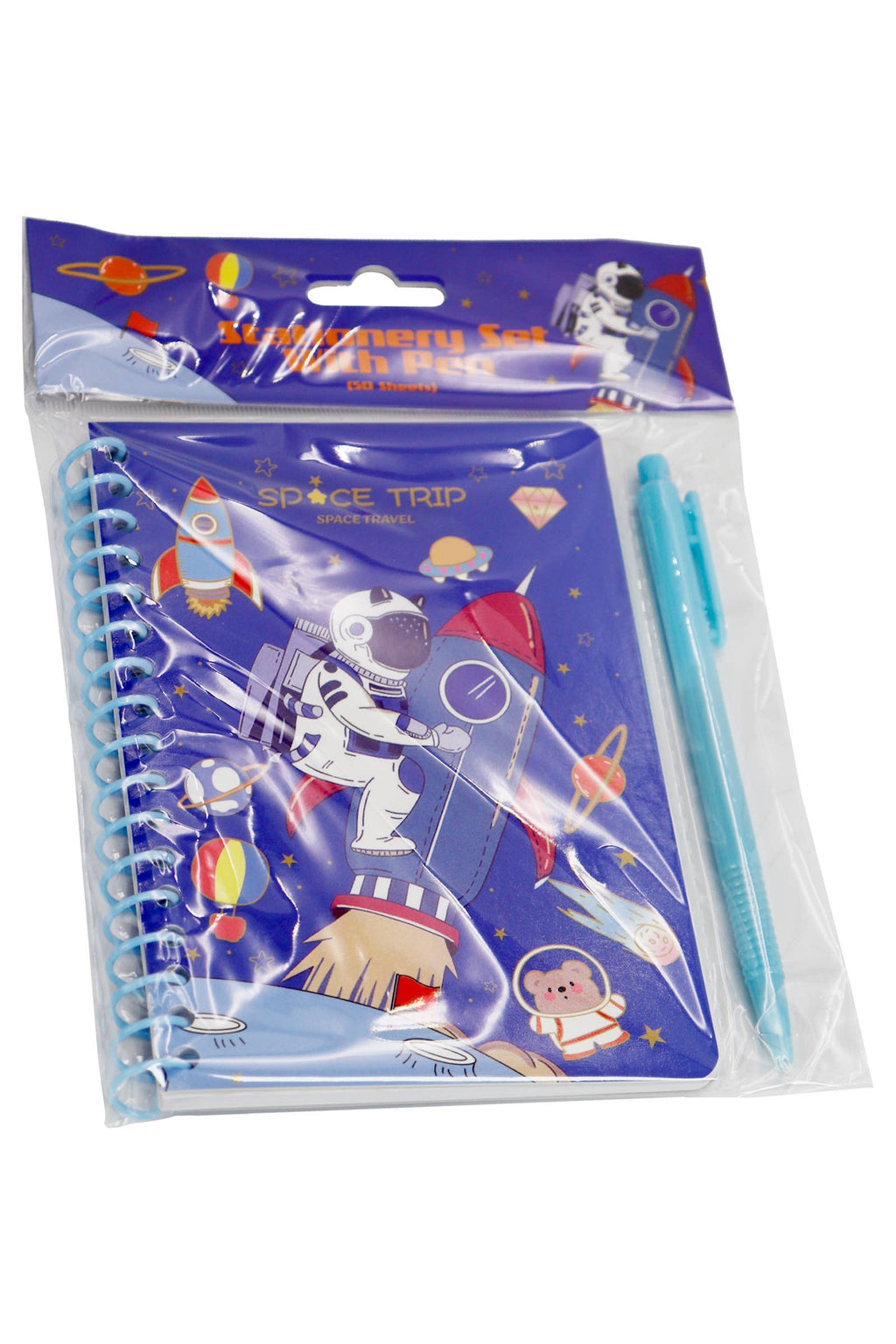 Astronaut Outer Spaceman Purple 50-page Notebook With Pen