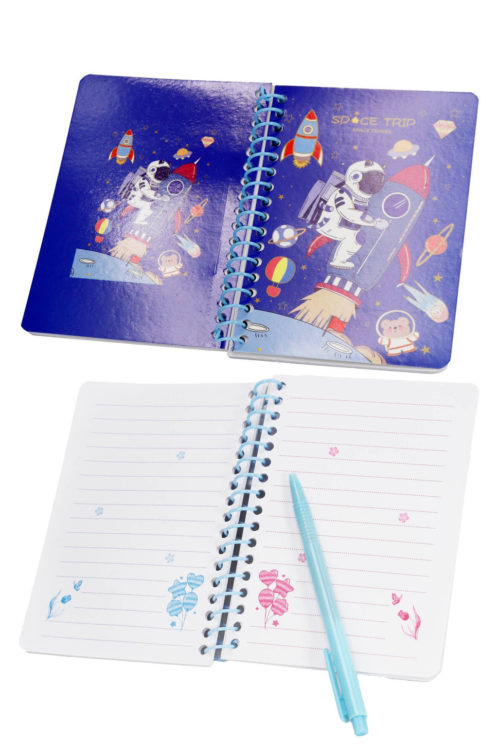 Astronaut Outer Spaceman Purple 50-page Notebook With Pen