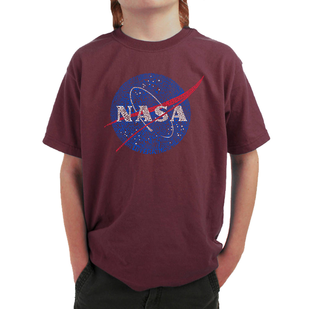 Boy's Word Art T-shirt - NASA's Most Notable Missions