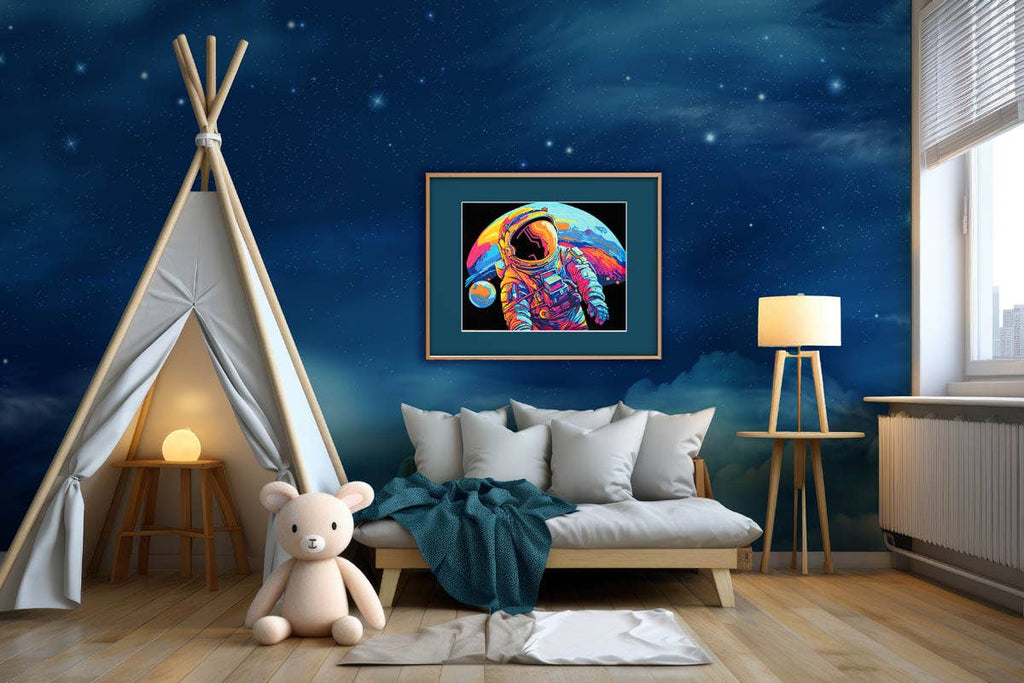 Neon Astronaut Diamond Painting Kit