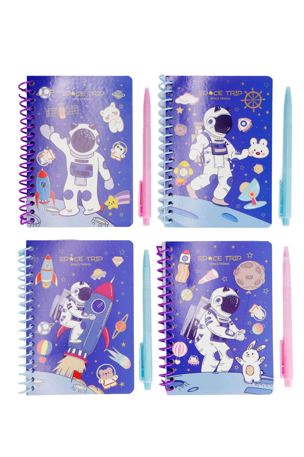 Astronaut Outer Spaceman Purple 50-page Notebook With Pen