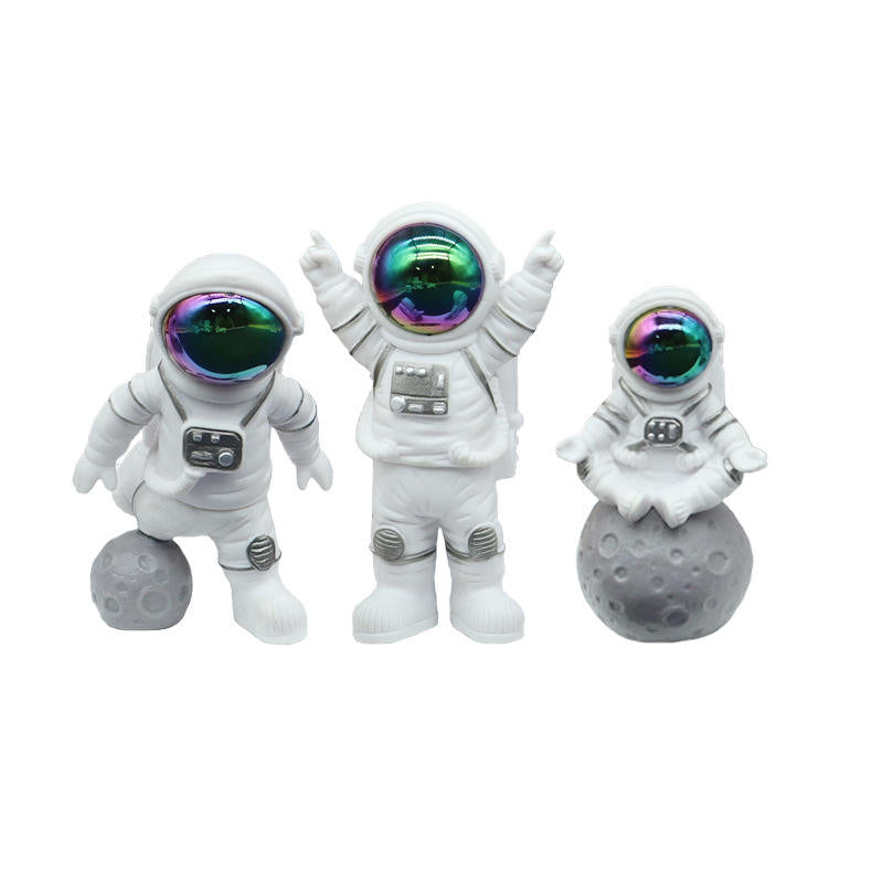 3 Piece Astronaut Figurine Set