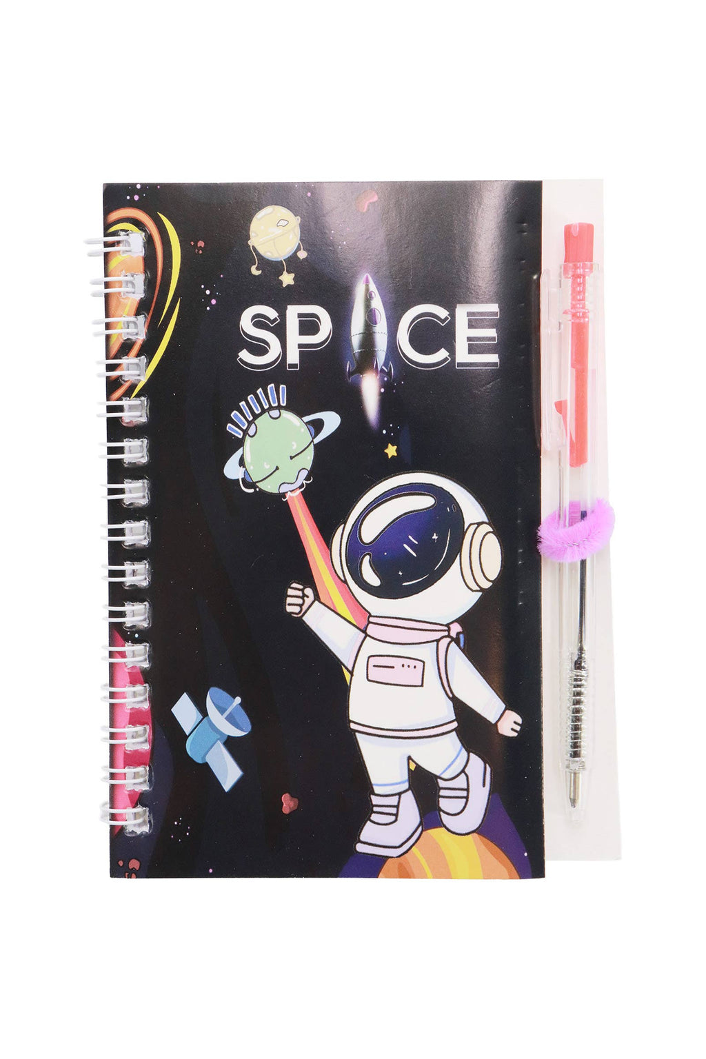 Astronaut Outer Spaceman Black 50-page Notebook With Pen