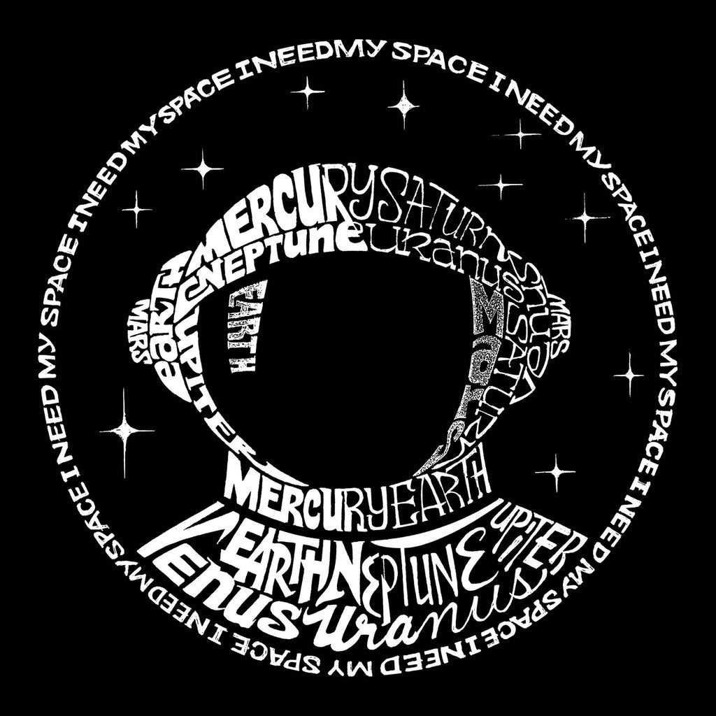 Boy's Word Art T-shirt - I Need My Space Astronaut