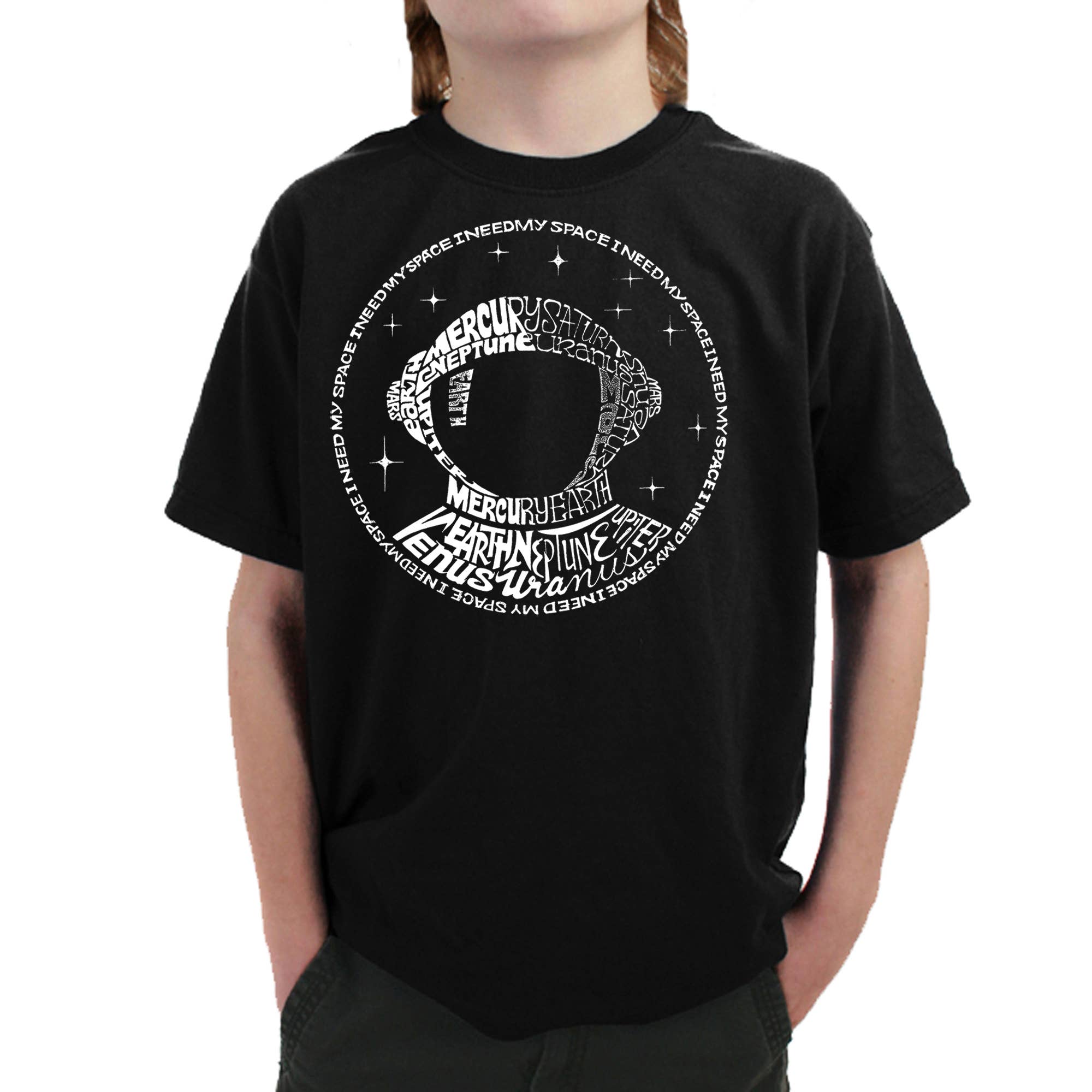 Boy's Word Art T-shirt - I Need My Space Astronaut