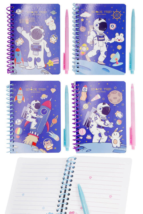 Astronaut Outer Spaceman Purple 50-page Notebook With Pen