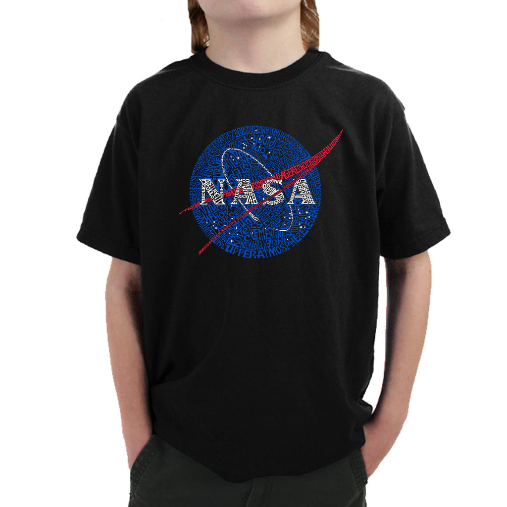 Boy's Word Art T-shirt - NASA's Most Notable Missions
